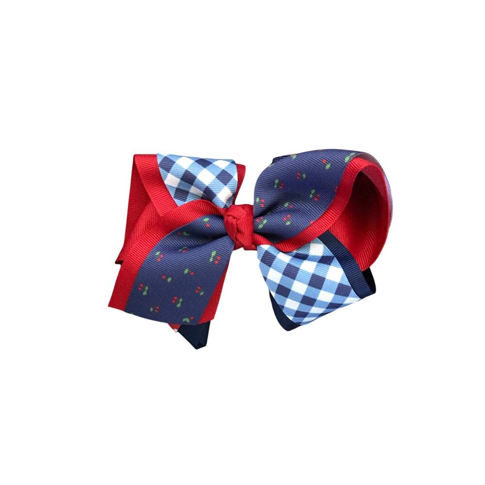 Matilda Jane Gingham Cherries Hairbow